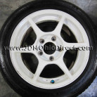 JDM Buddy Club P1 White 15 inch Wheels 5x114.3 